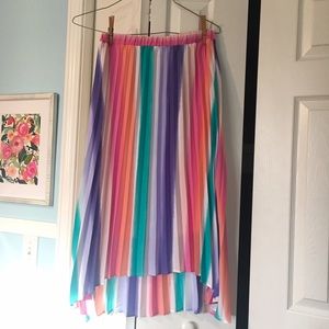 Art Class High-Low Pleated Skirt
